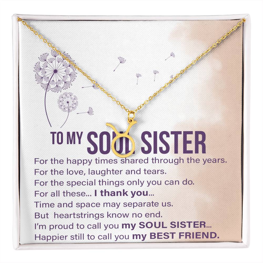 Soul Sisters - Zodiac Name Necklace