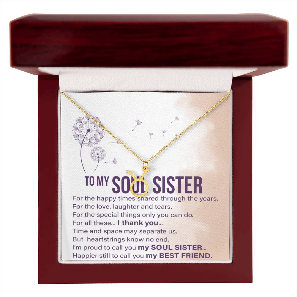 Soul Sisters - Zodiac Name Necklace