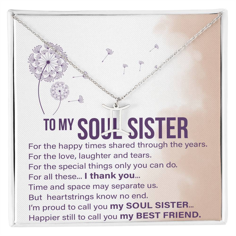 Soul Sisters - Zodiac Name Necklace