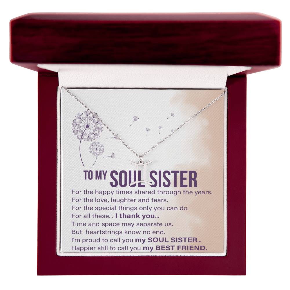 Soul Sisters - Zodiac Name Necklace