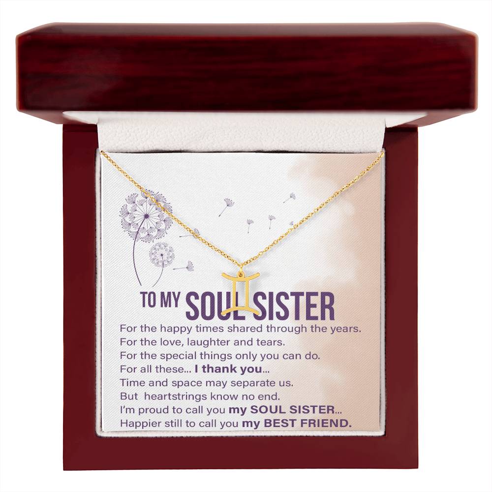 Soul Sisters - Zodiac Name Necklace