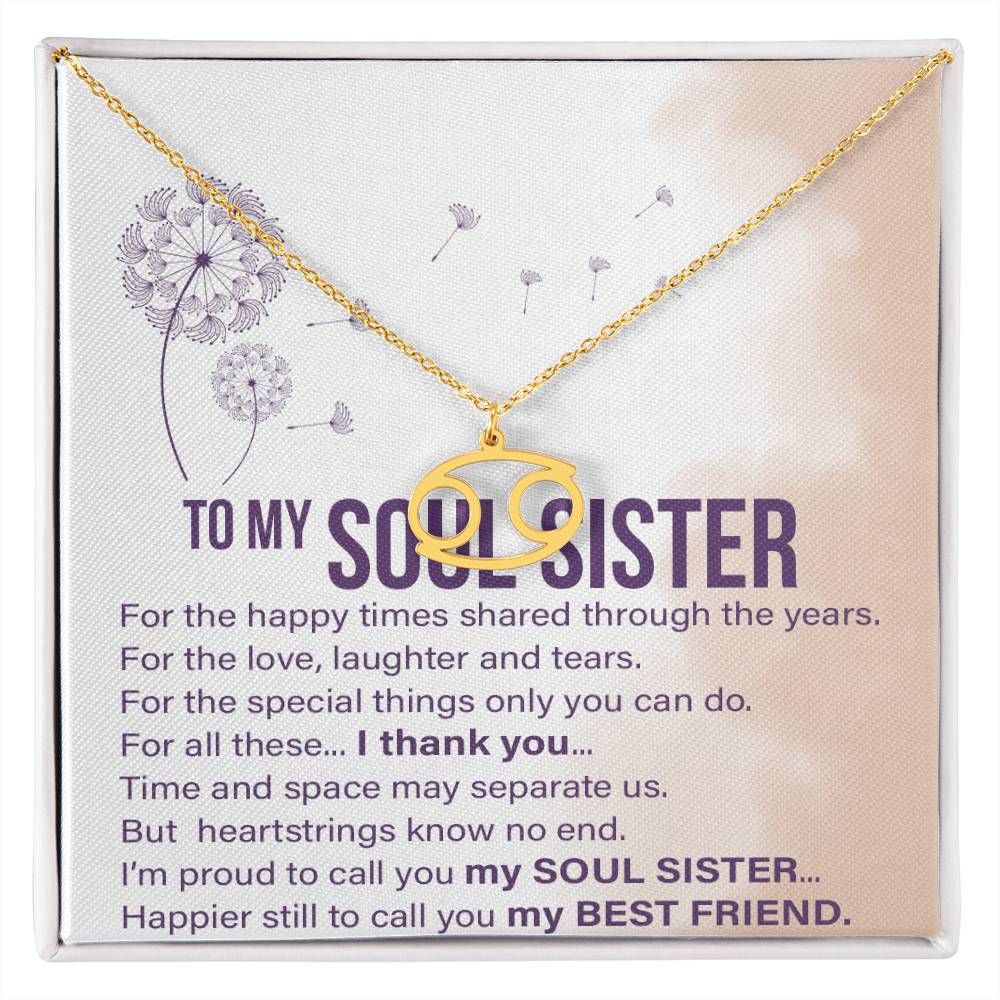 Soul Sisters - Zodiac Name Necklace