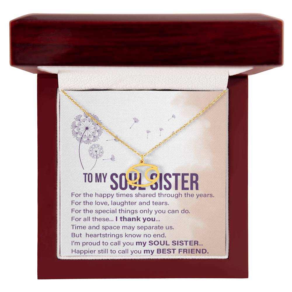 Soul Sisters - Zodiac Name Necklace