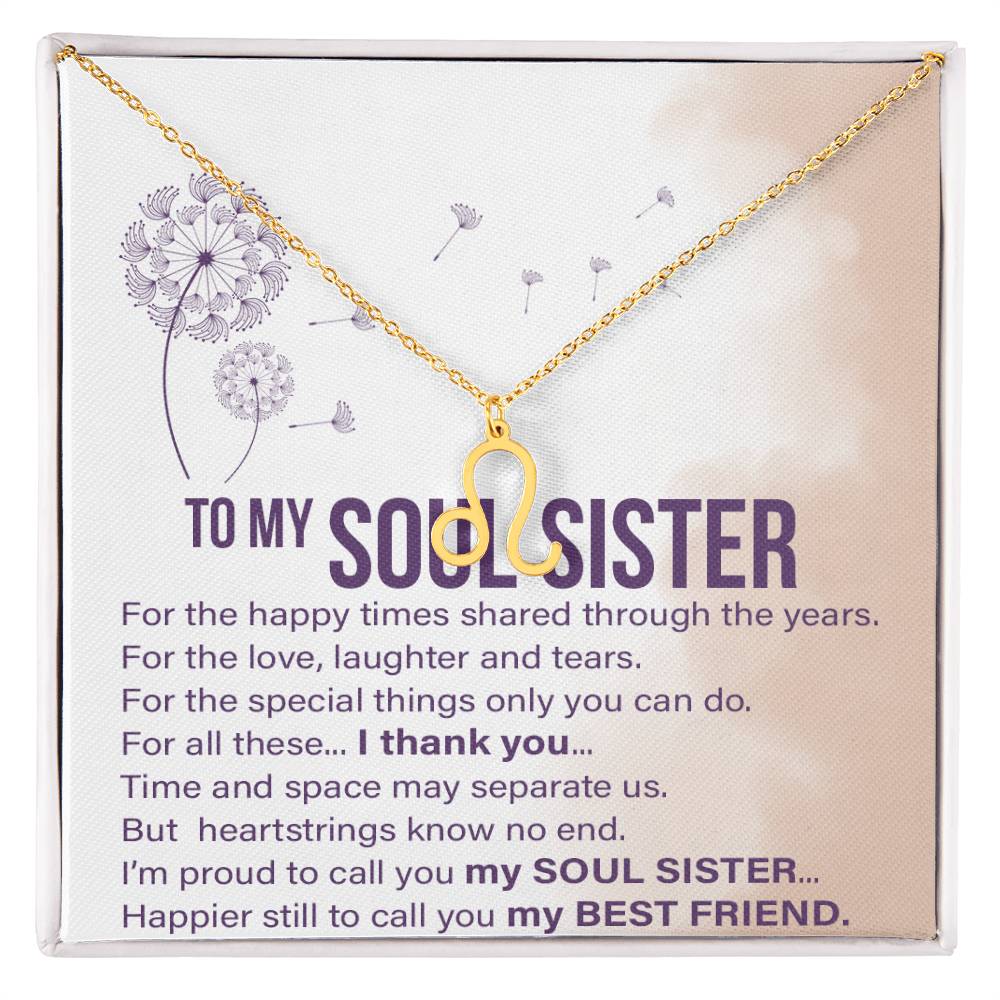 Soul Sisters - Zodiac Name Necklace