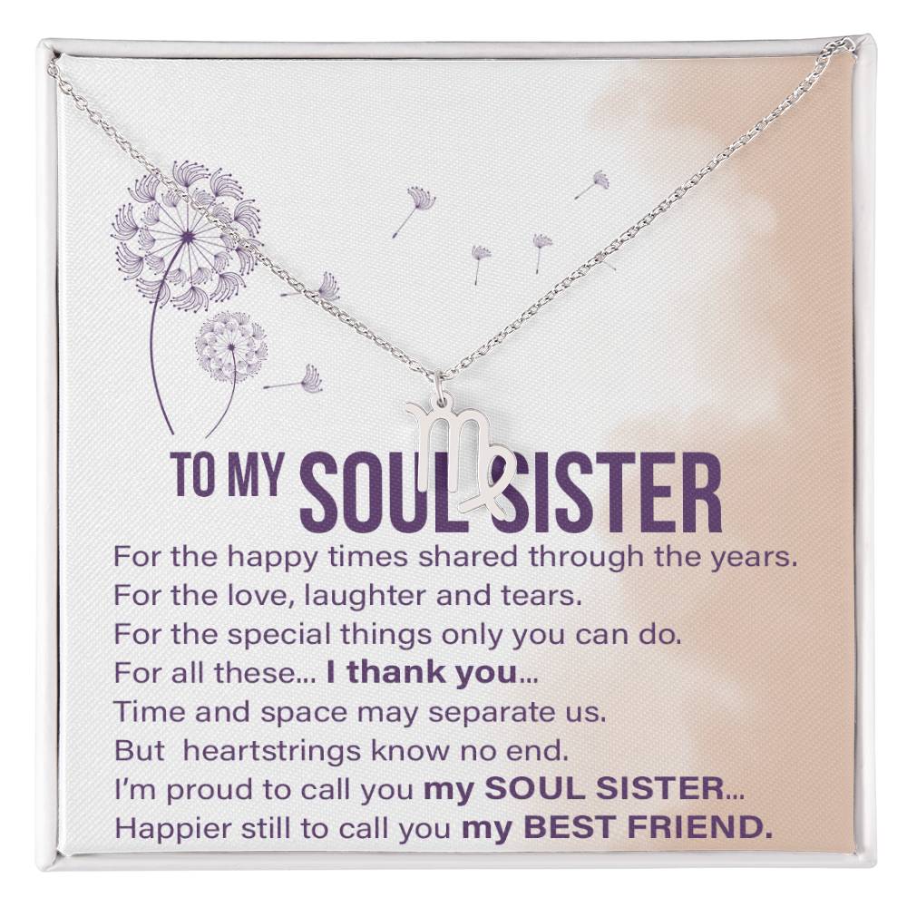 Soul Sisters - Zodiac Name Necklace