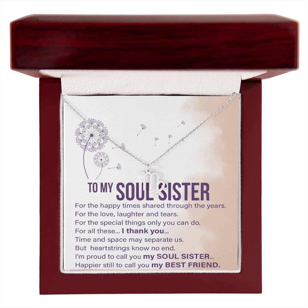 Soul Sisters - Zodiac Name Necklace