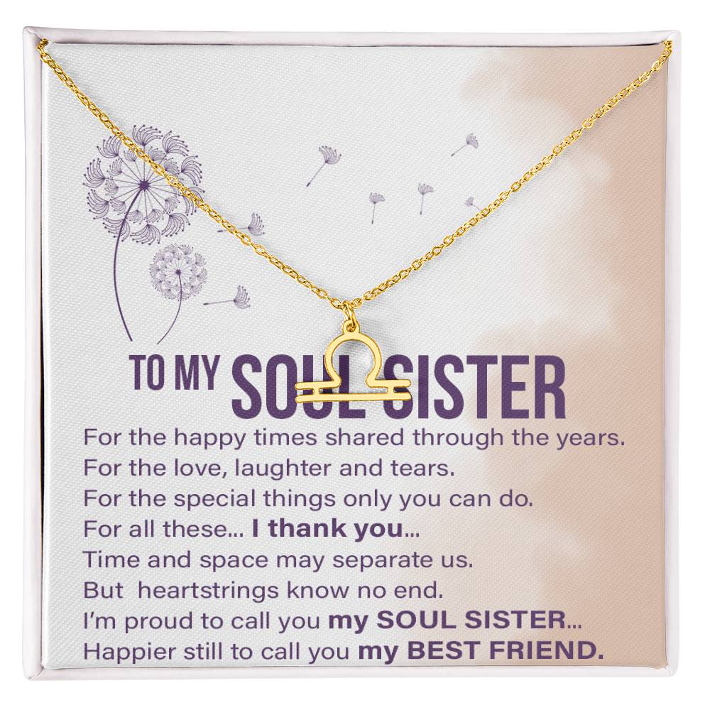 Soul Sisters - Zodiac Name Necklace