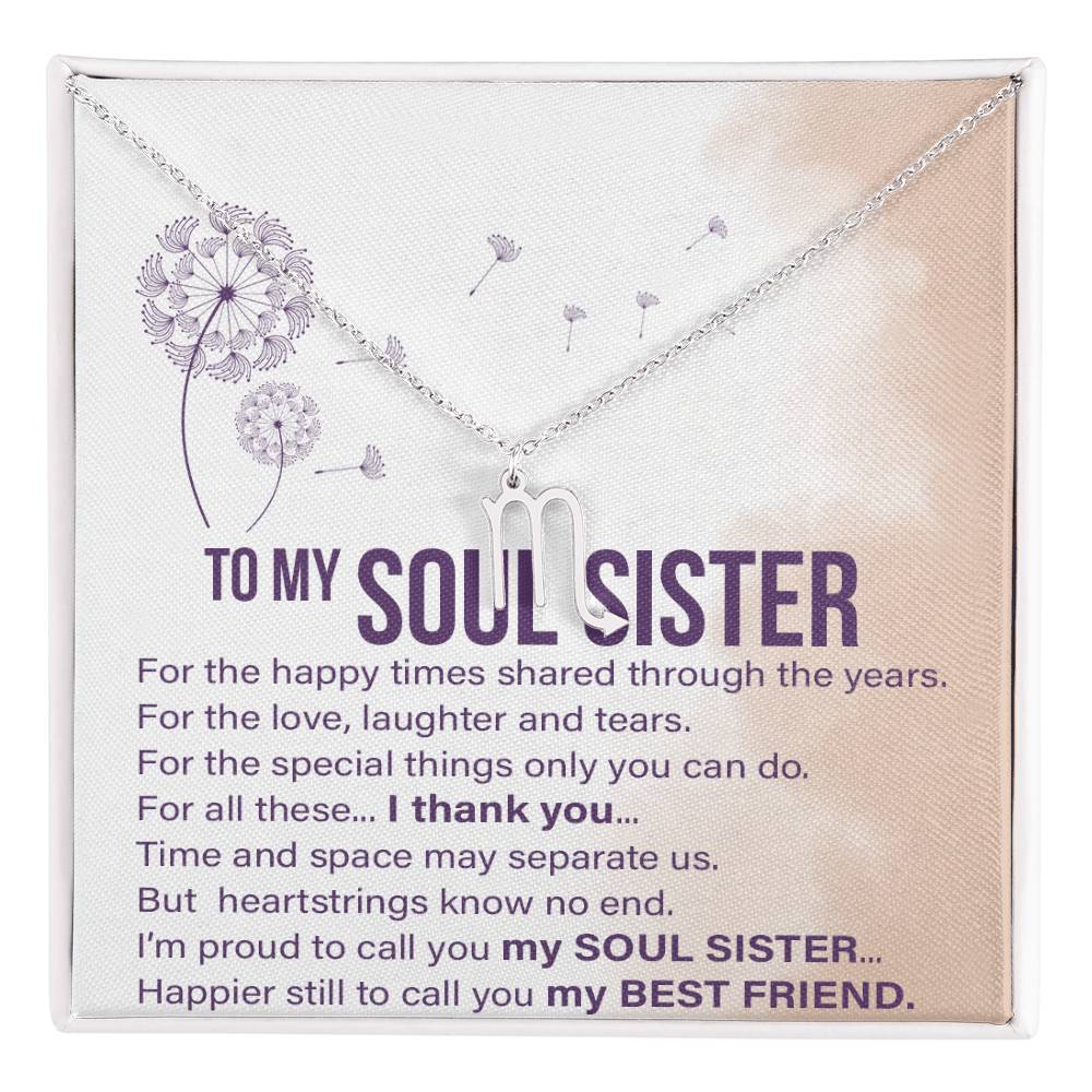 Soul Sisters - Zodiac Name Necklace