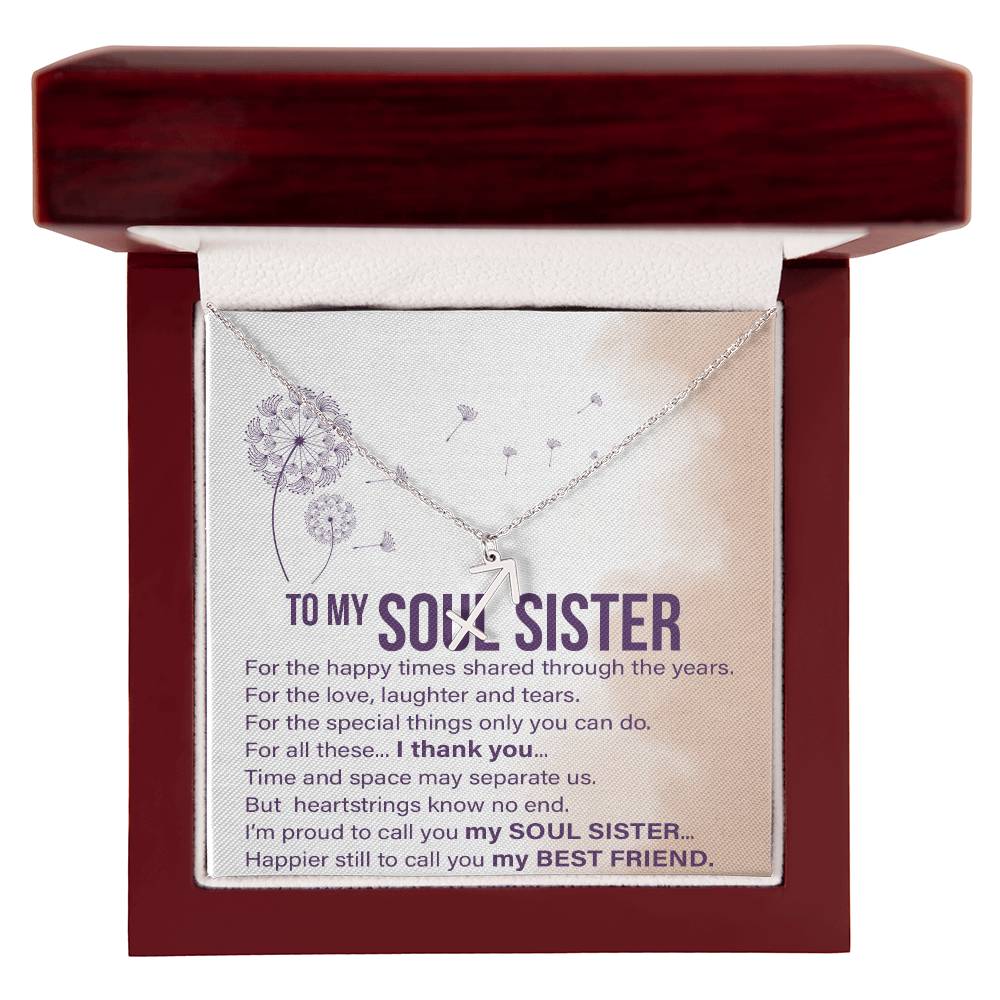 Soul Sisters - Zodiac Name Necklace
