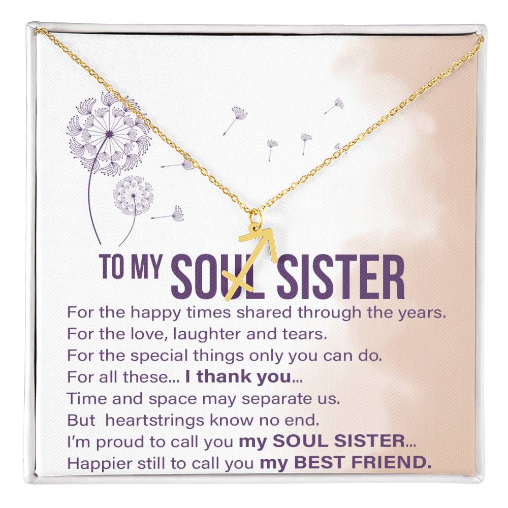 Soul Sisters - Zodiac Name Necklace