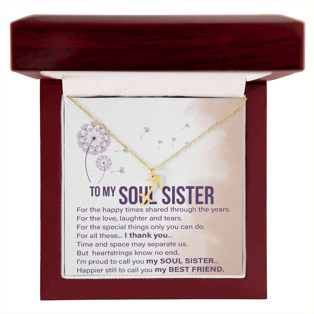 Soul Sisters - Zodiac Name Necklace