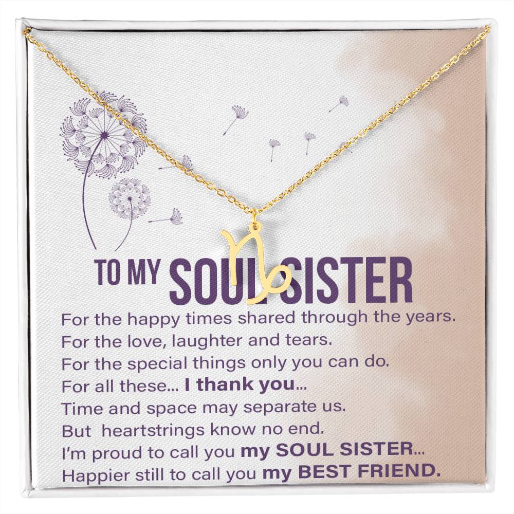 Soul Sisters - Zodiac Name Necklace