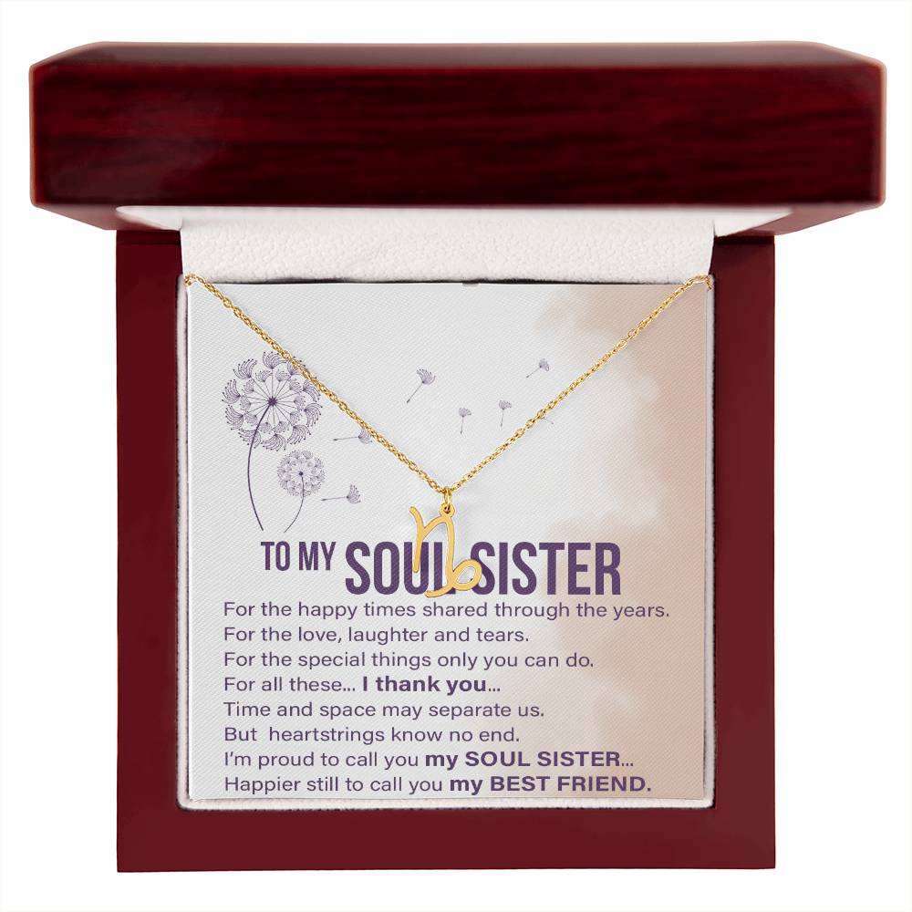 Soul Sisters - Zodiac Name Necklace