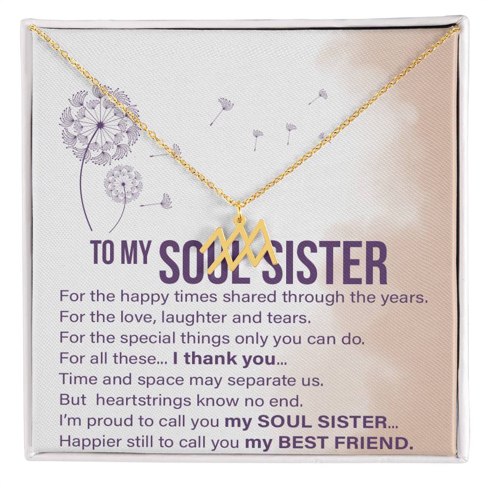 Soul Sisters - Zodiac Name Necklace