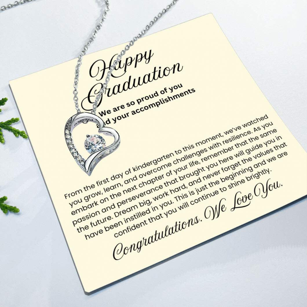 We are Proud Necklace - Mother Daughter Gift, Daughter Graduation Gift, High School, College Graduate