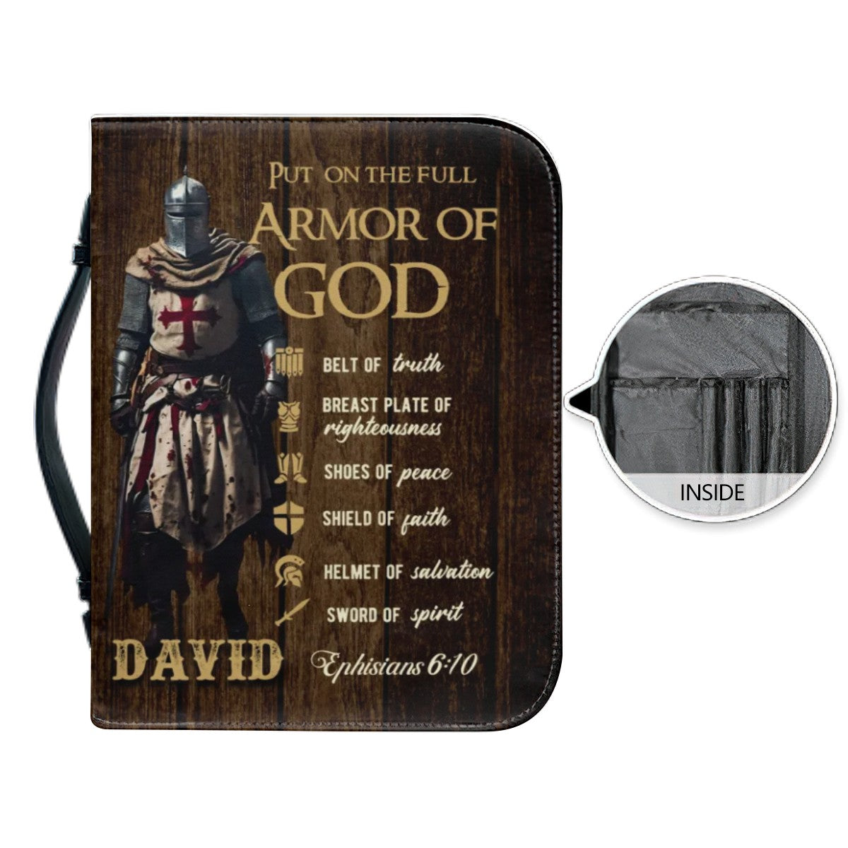 Armor Of God - Ten Commandments - Personalized Bible Cover