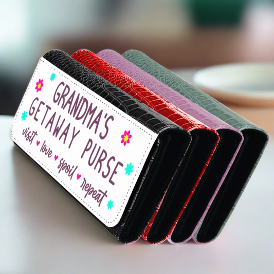 Grandma's Getaway Purse - Faux Crocodile Skin Faux Ladies Purse