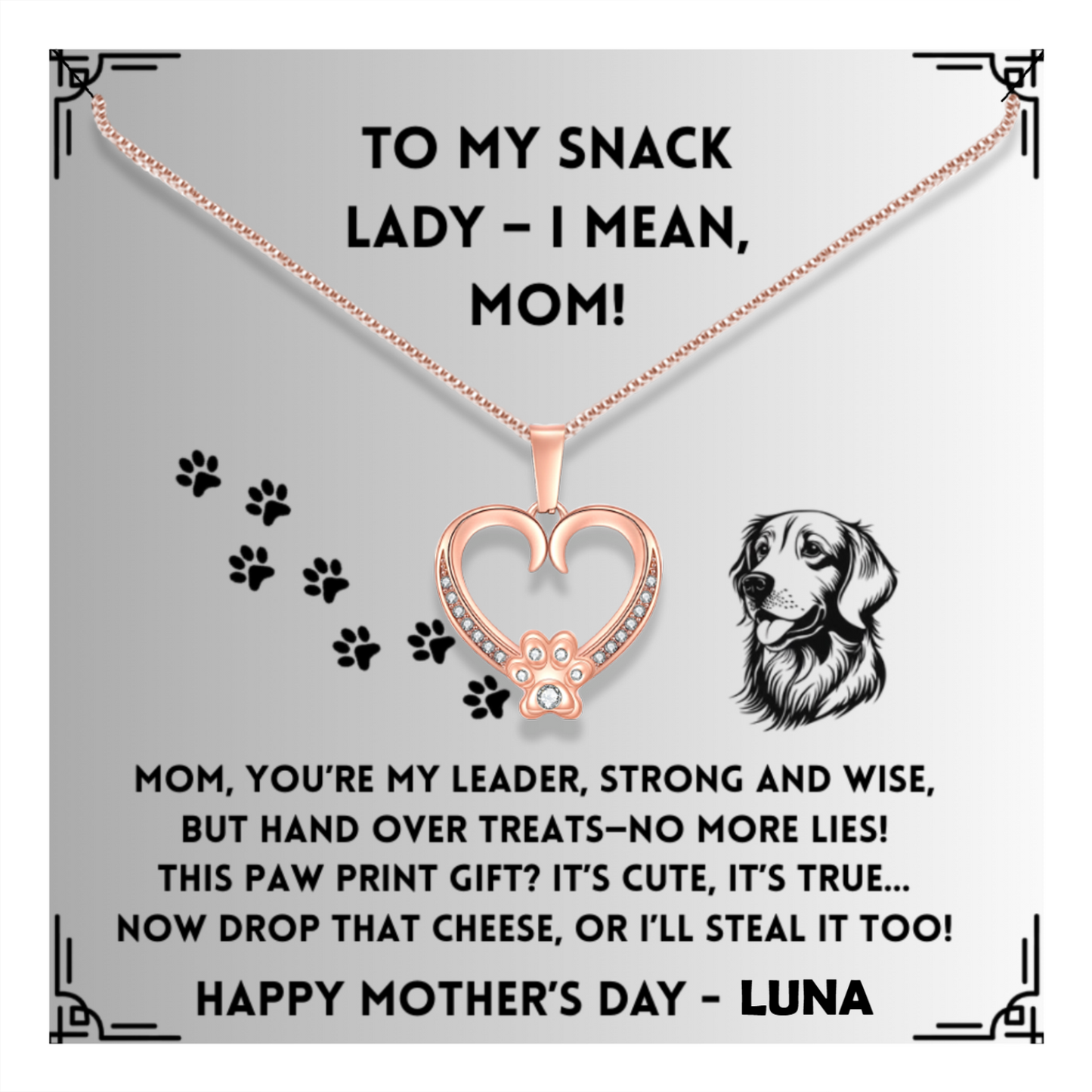 You're My Leader - Paw Heart Pendant