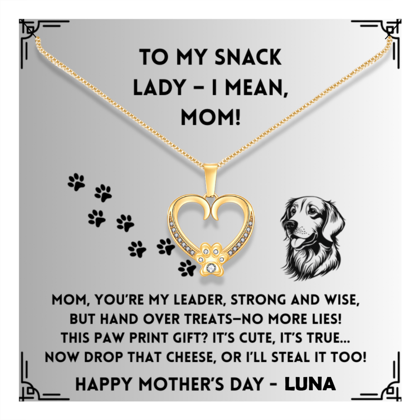 You're My Leader - Paw Heart Pendant