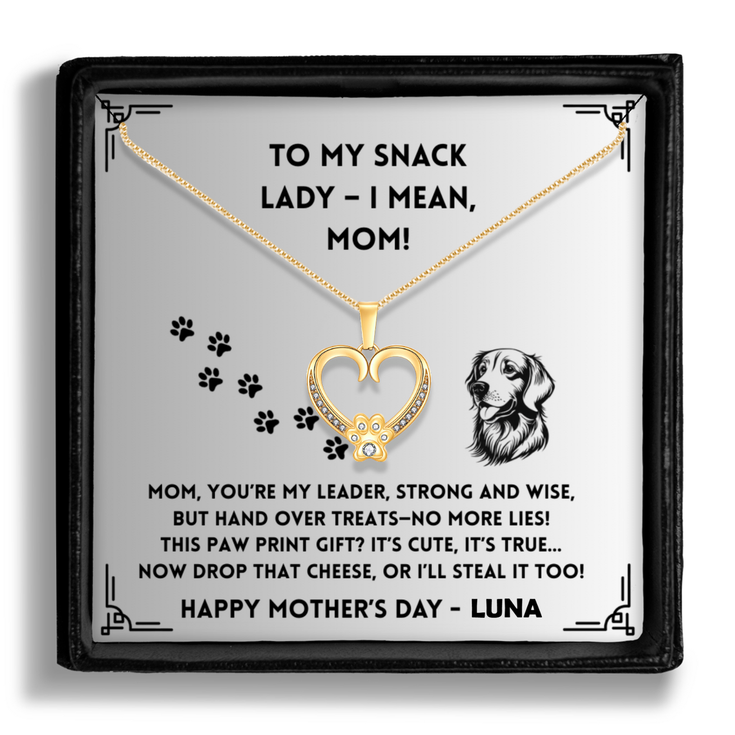 You're My Leader - Paw Heart Pendant