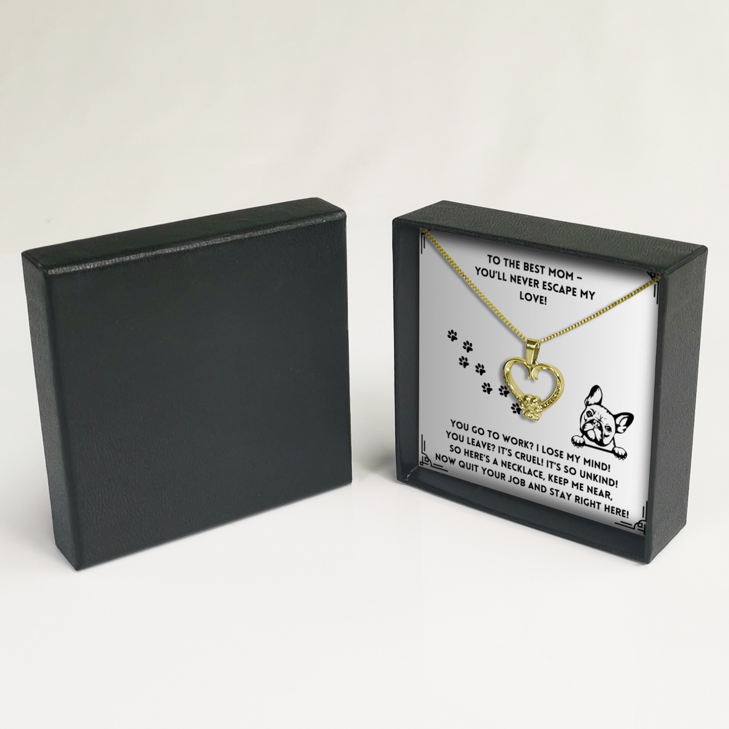 You go to Work - Paw Heart Pendant