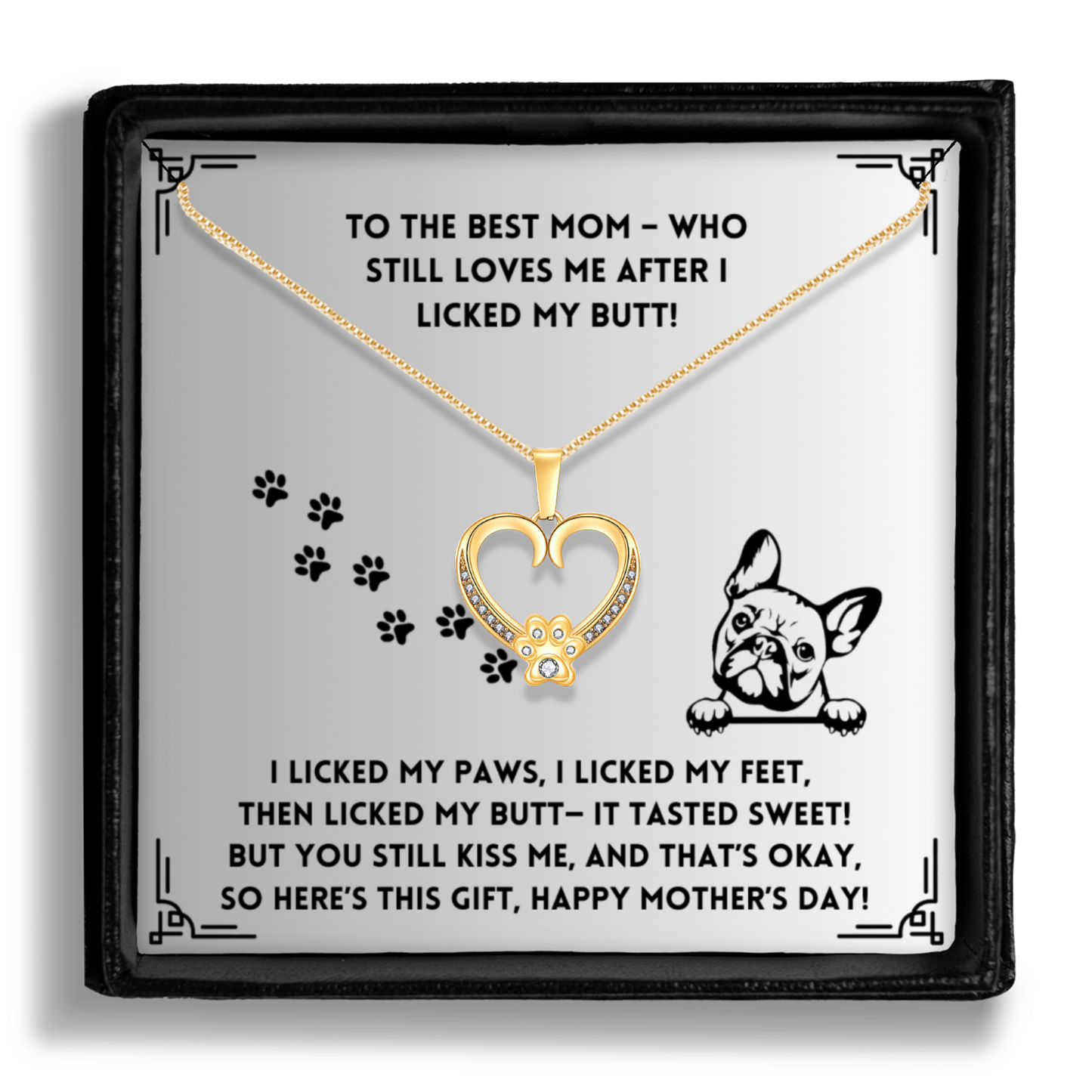 I Licked My Paws - Paw Heart Pendant