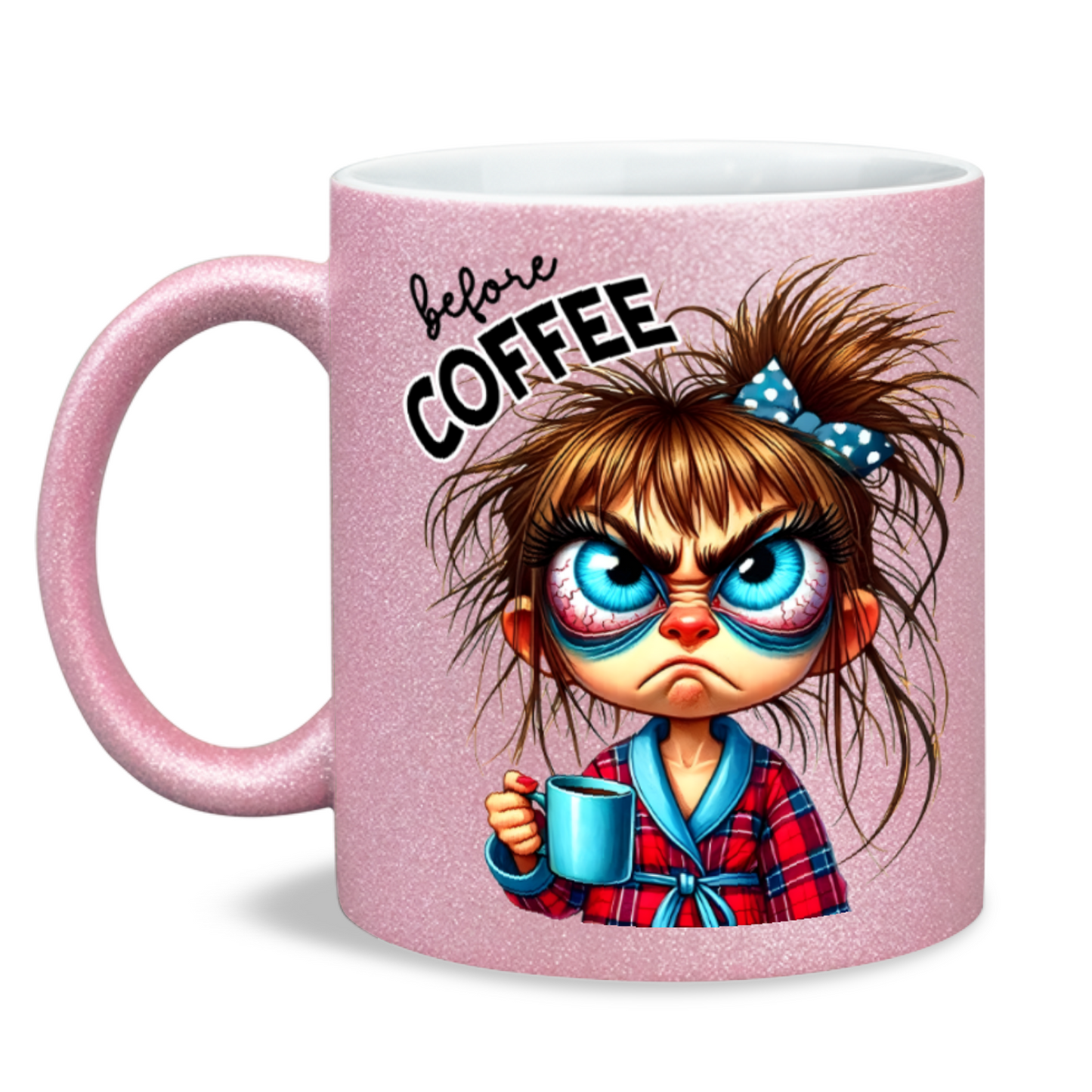Before & After Coffee - 11oz Ceramic Sparkling Mugs