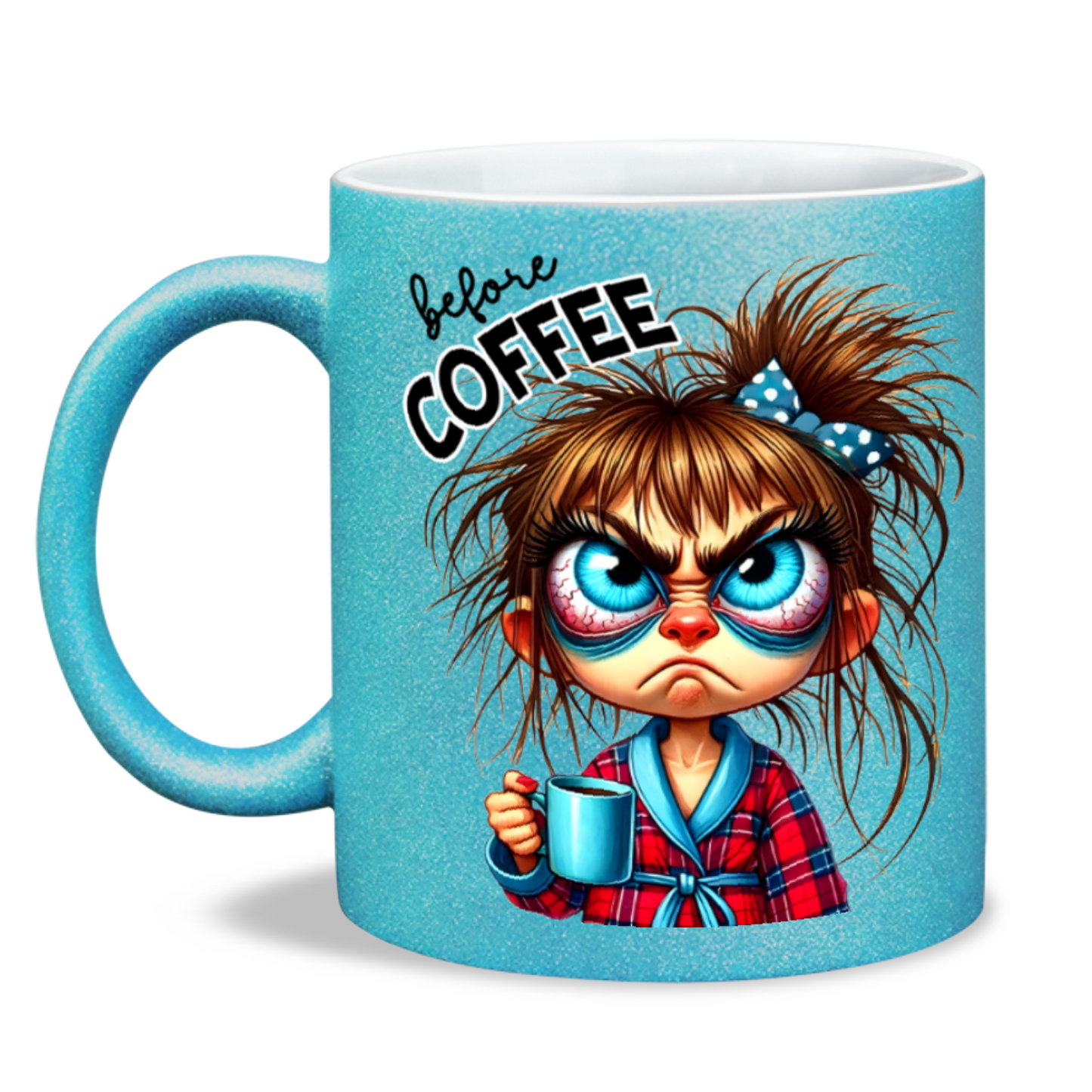 Before & After Coffee - 11oz Ceramic Sparkling Mugs