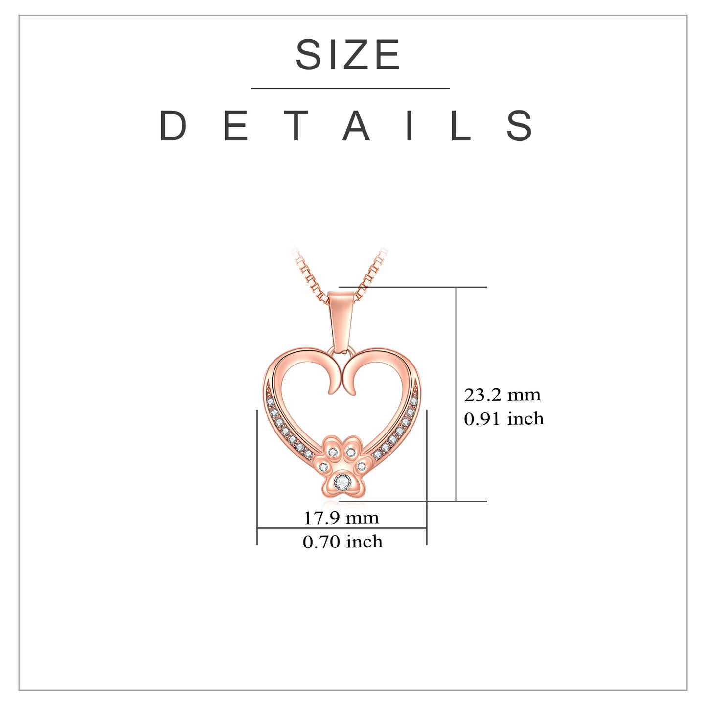 You Shower I Watch - Paw Heart Pendant