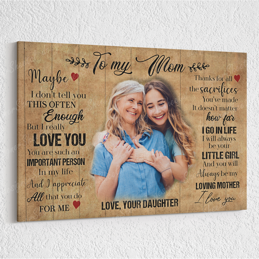 To My Mother | Mother's Day | For Mother | Wall Decor | Canvas Wall Art - Touch Of Divine