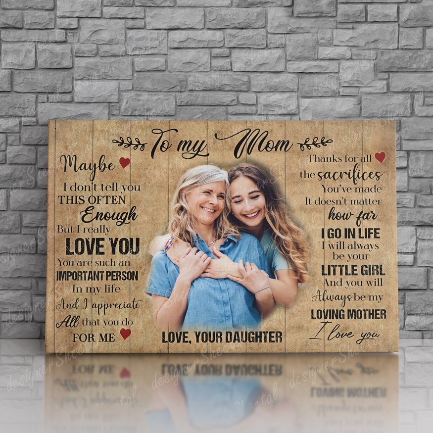 To My Mother | Mother's Day | For Mother | Wall Decor | Canvas Wall Art - Touch Of Divine