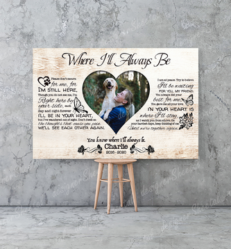 Dog Memorial Passing Gift Canvas Personalized Pet Loss Gifts | dog mom gift | Pet Bereavement Gift | Pet Sympathy Gift | Pet Loss Frame - Touch Of Divine