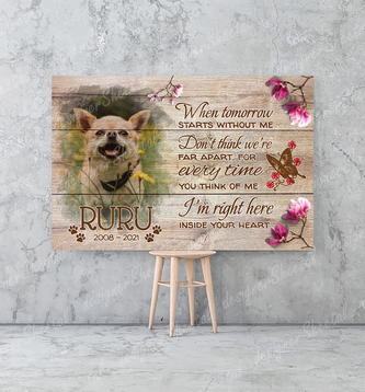 Dog Memorial Passing Gift Canvas Personalized Pet Loss Gifts | dog mom gift | Pet Bereavement Gift | Pet Sympathy Gift | Pet Loss Frame - Touch Of Divine