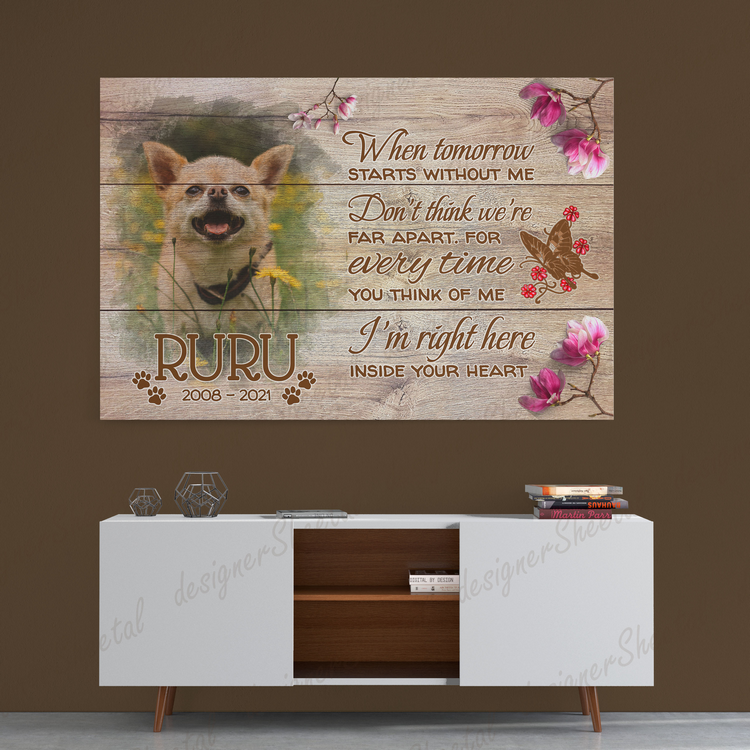 Dog Memorial Passing Gift Canvas Personalized Pet Loss Gifts | dog mom gift | Pet Bereavement Gift | Pet Sympathy Gift | Pet Loss Frame - Touch Of Divine