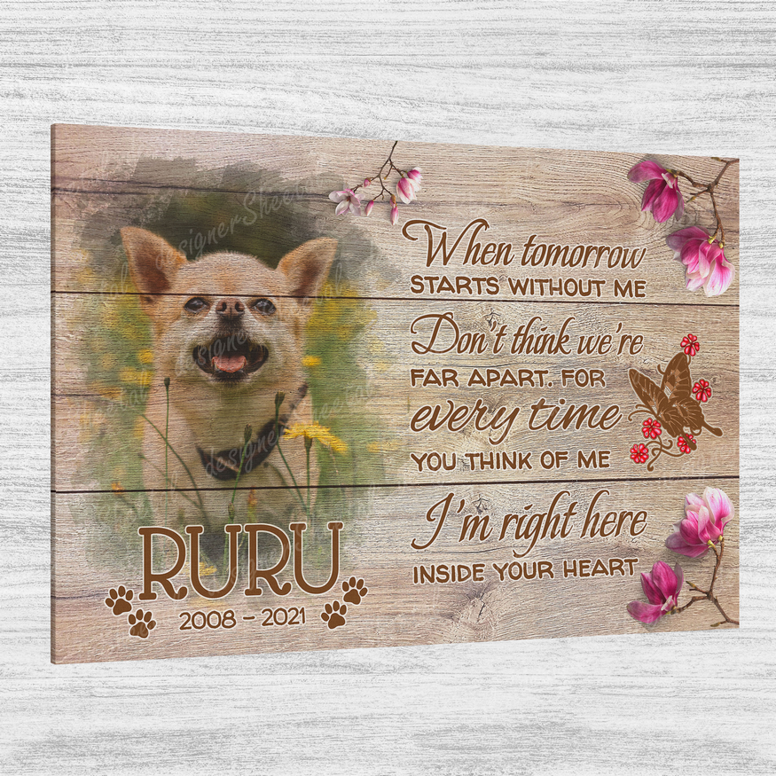 Dog Memorial Passing Gift Canvas Personalized Pet Loss Gifts | dog mom gift | Pet Bereavement Gift | Pet Sympathy Gift | Pet Loss Frame - Touch Of Divine