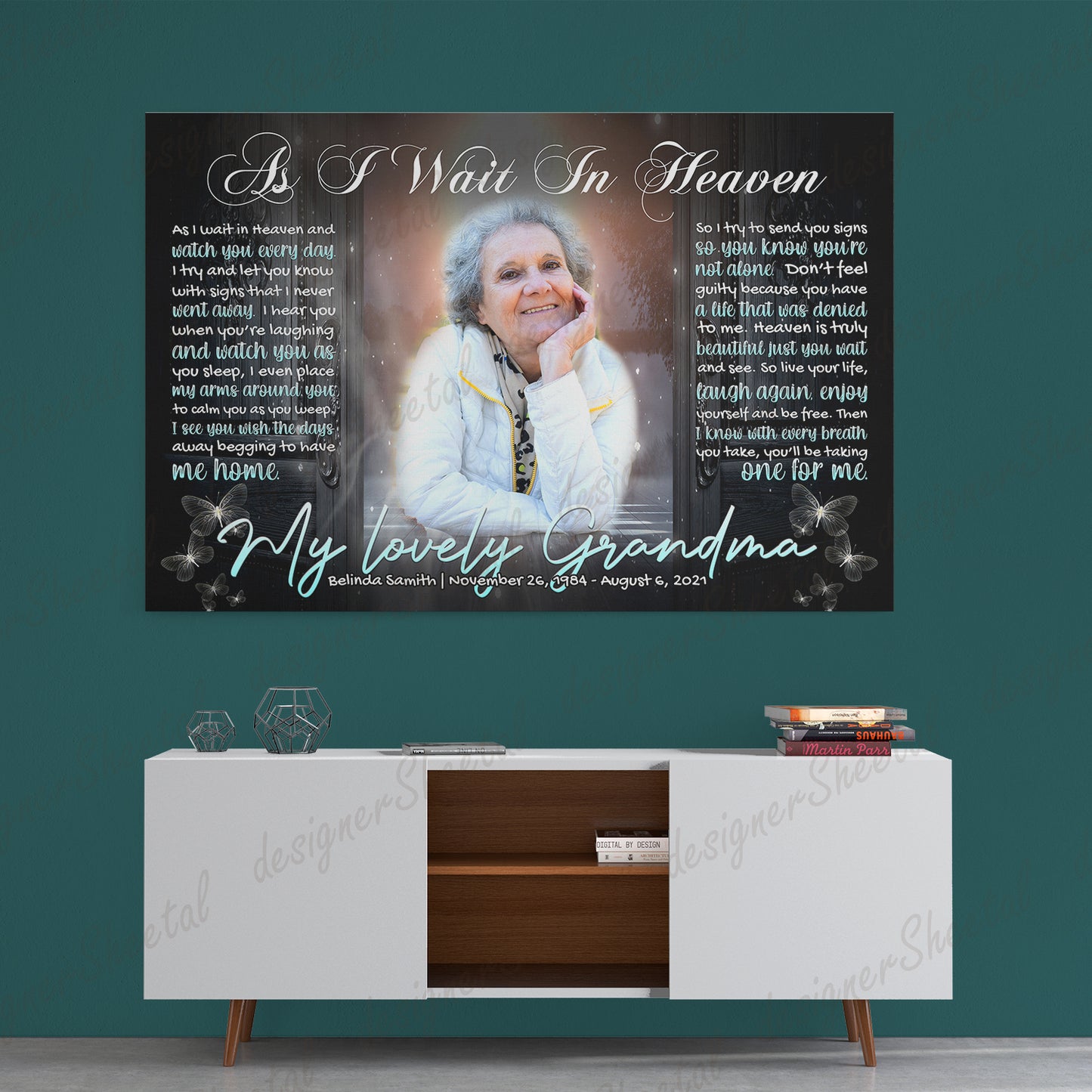 As I wait In Heaven Canvas Print | Personalized Framed Canvas Art (NO PREVIEW) - Touch Of Divine