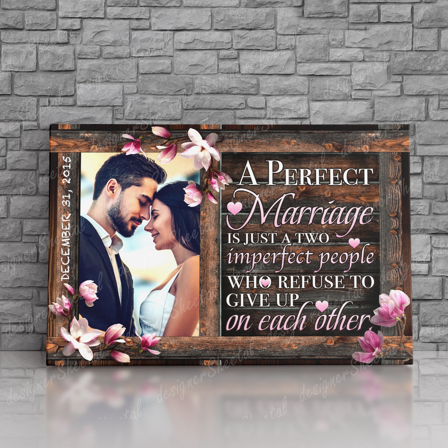 A Perfect Marriage Canvas Print | Personalized Framed Canvas Art (NO PREVIEW) - Touch Of Divine
