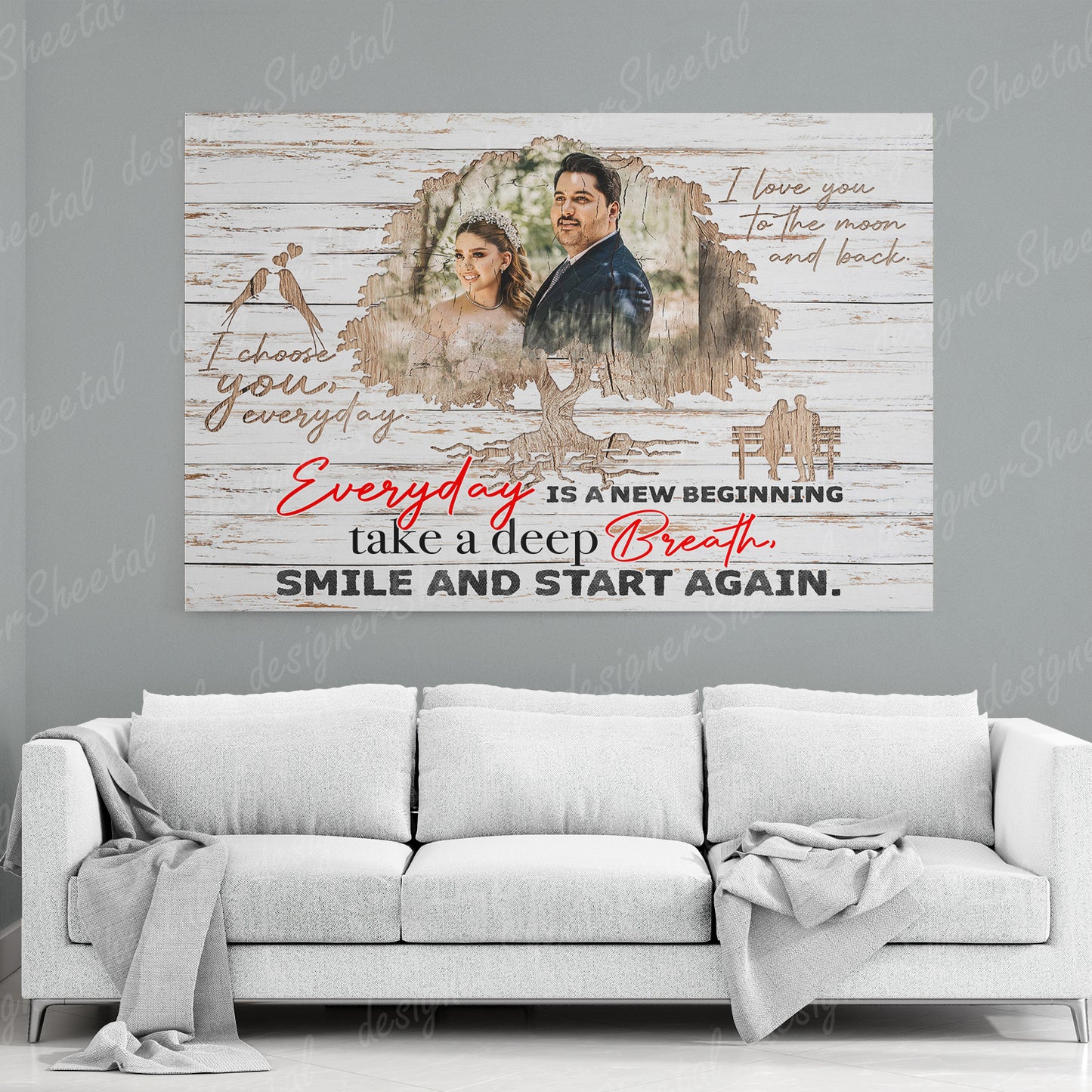 Everyday Is A New Beginning Canvas Print | Personalized Framed Canvas Art (NO PREVIEW) - Touch Of Divine