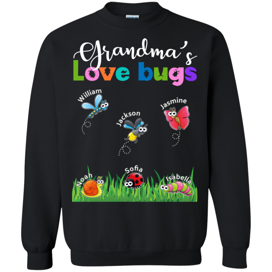 Grandma Love Bugs Personalized - Personalized gifts for Grandma Or Mom