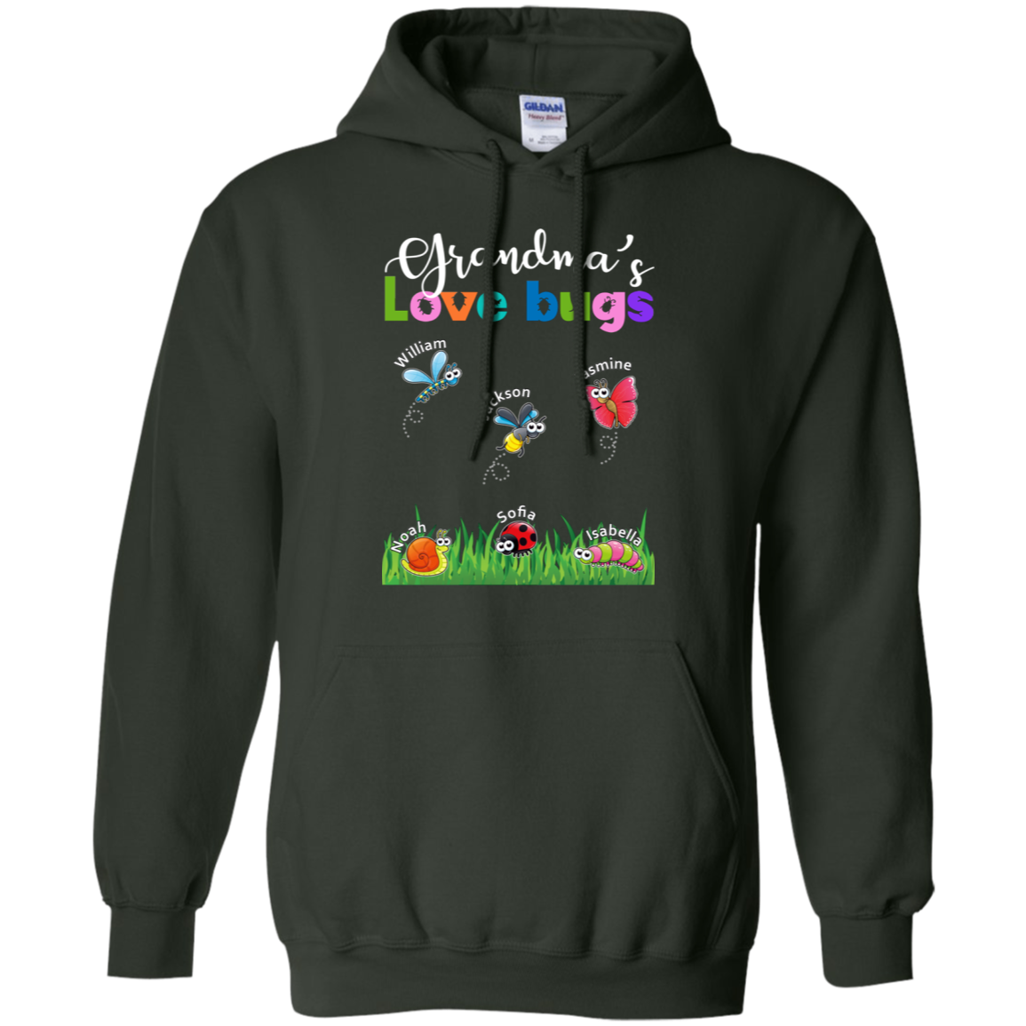 Grandma Love Bugs Personalized - Personalized gifts for Grandma Or Mom