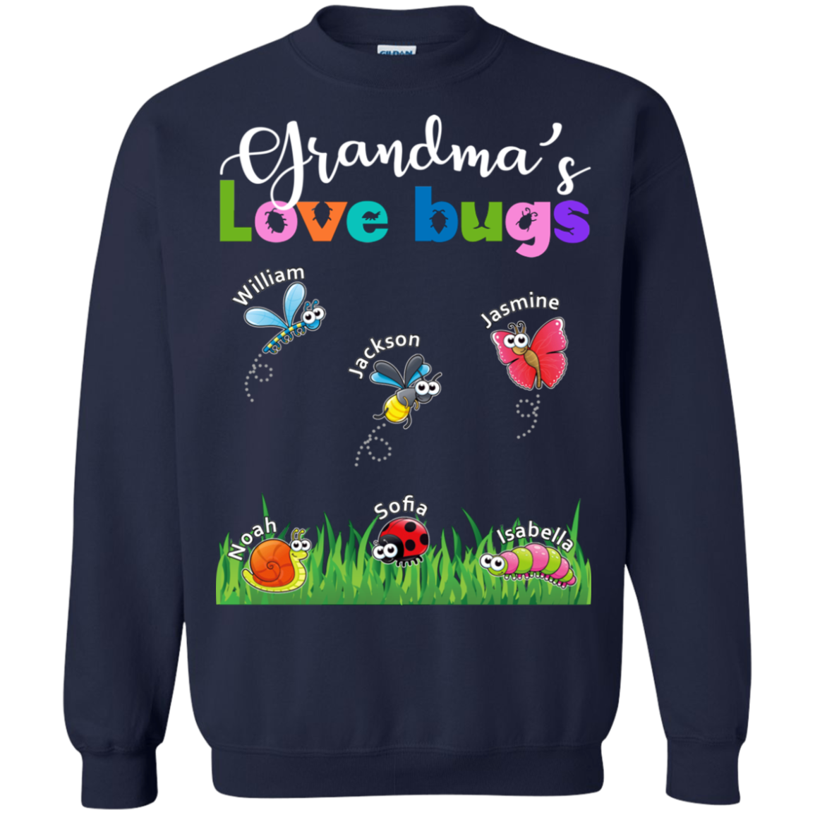 Grandma Love Bugs Personalized - Personalized gifts for Grandma Or Mom