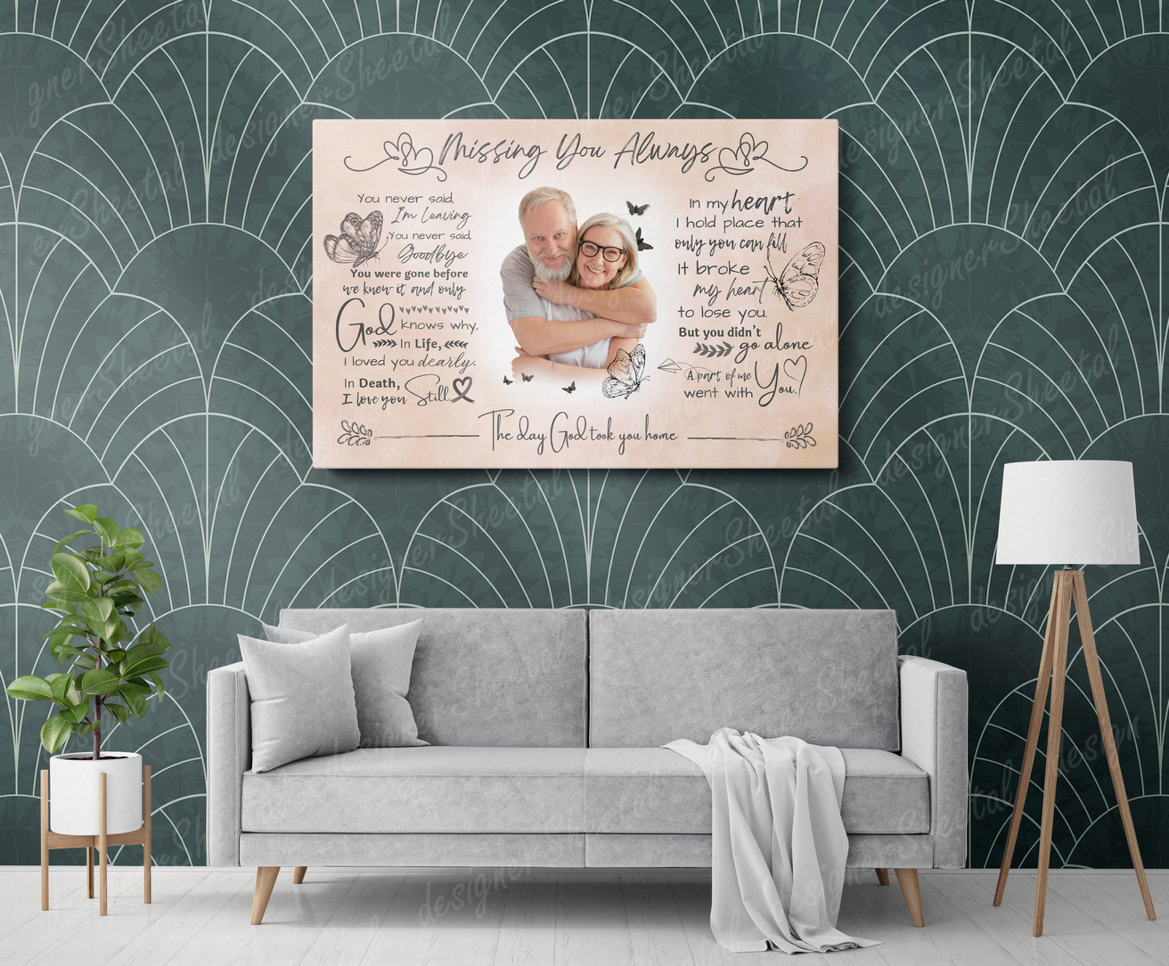 Missing You Always Canvas Print | Personalized Framed Canvas Art (NO PREVIEW) - Touch Of Divine