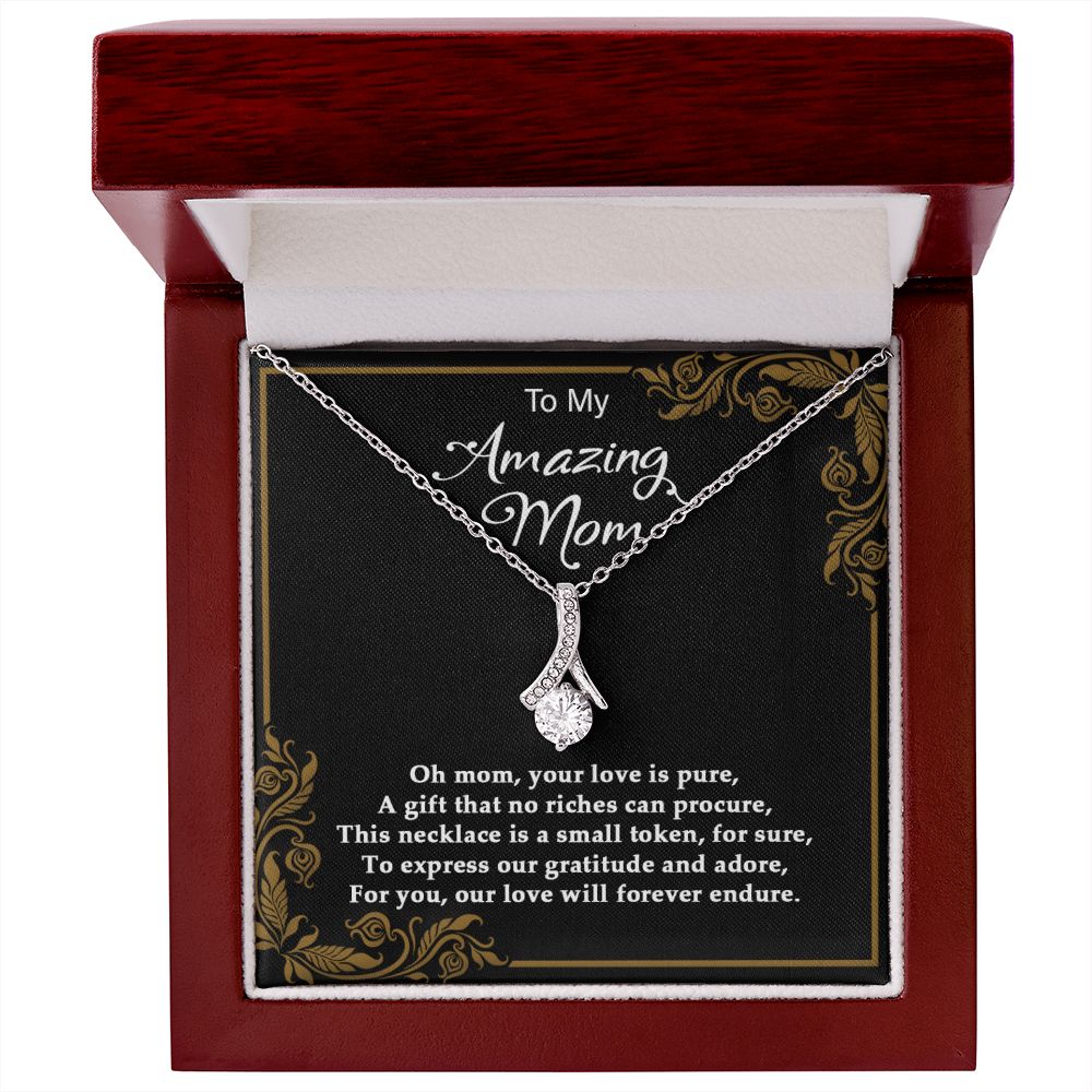 Small token Alluring Beauty necklace - 18k White and Gold