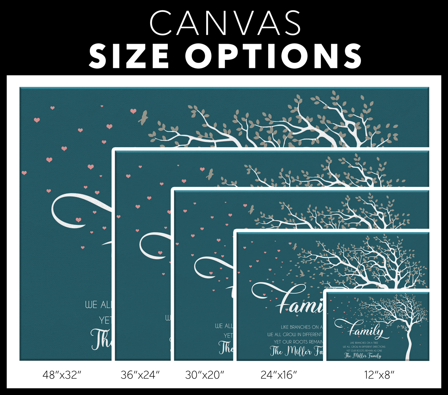 Family Like Branches on a Tree Canvas Wall Art - Touch Of Divine