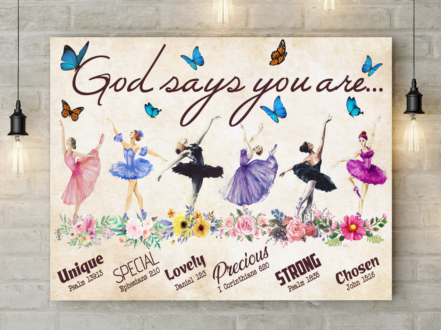 God says you are | Ballerina Canvas | Wall Art Canvas - Touch Of Divine