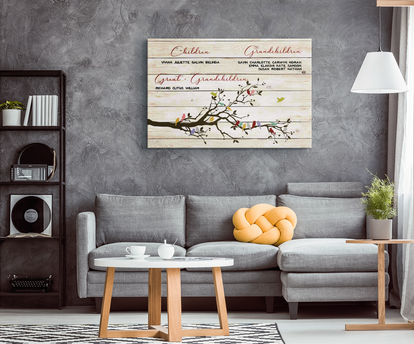 Personalized Family Tree Canvas Wall Art - Touch Of Divine