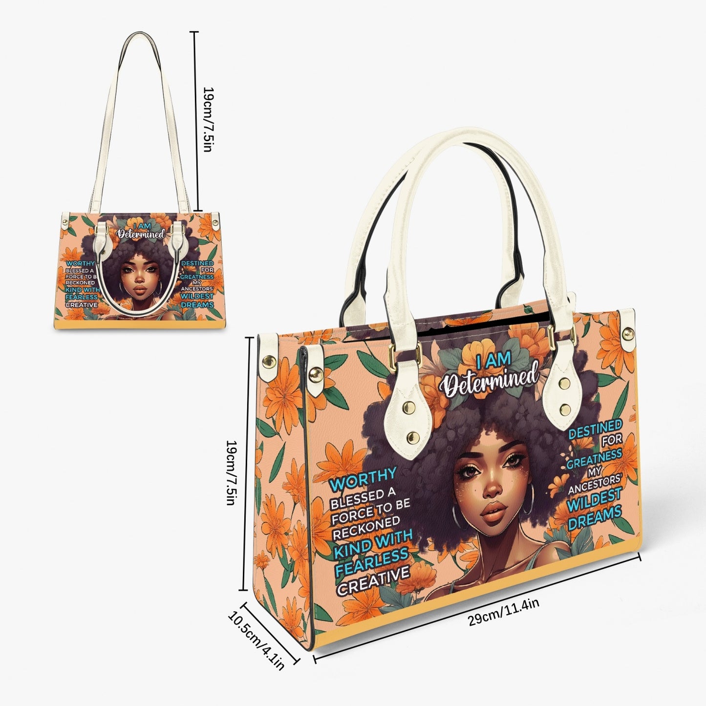 I am Determined - Women's Bespoke Bag - Long Strap
