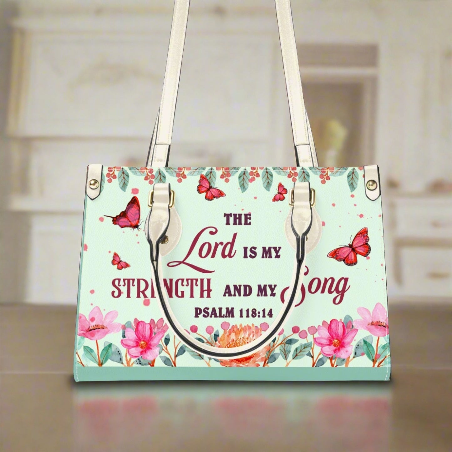Lord is my strength - Women's Bespoke Bag - Long Strap
