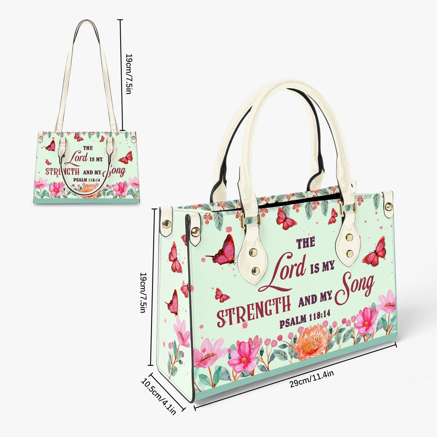 Lord is my strength - Women's Bespoke Bag - Long Strap