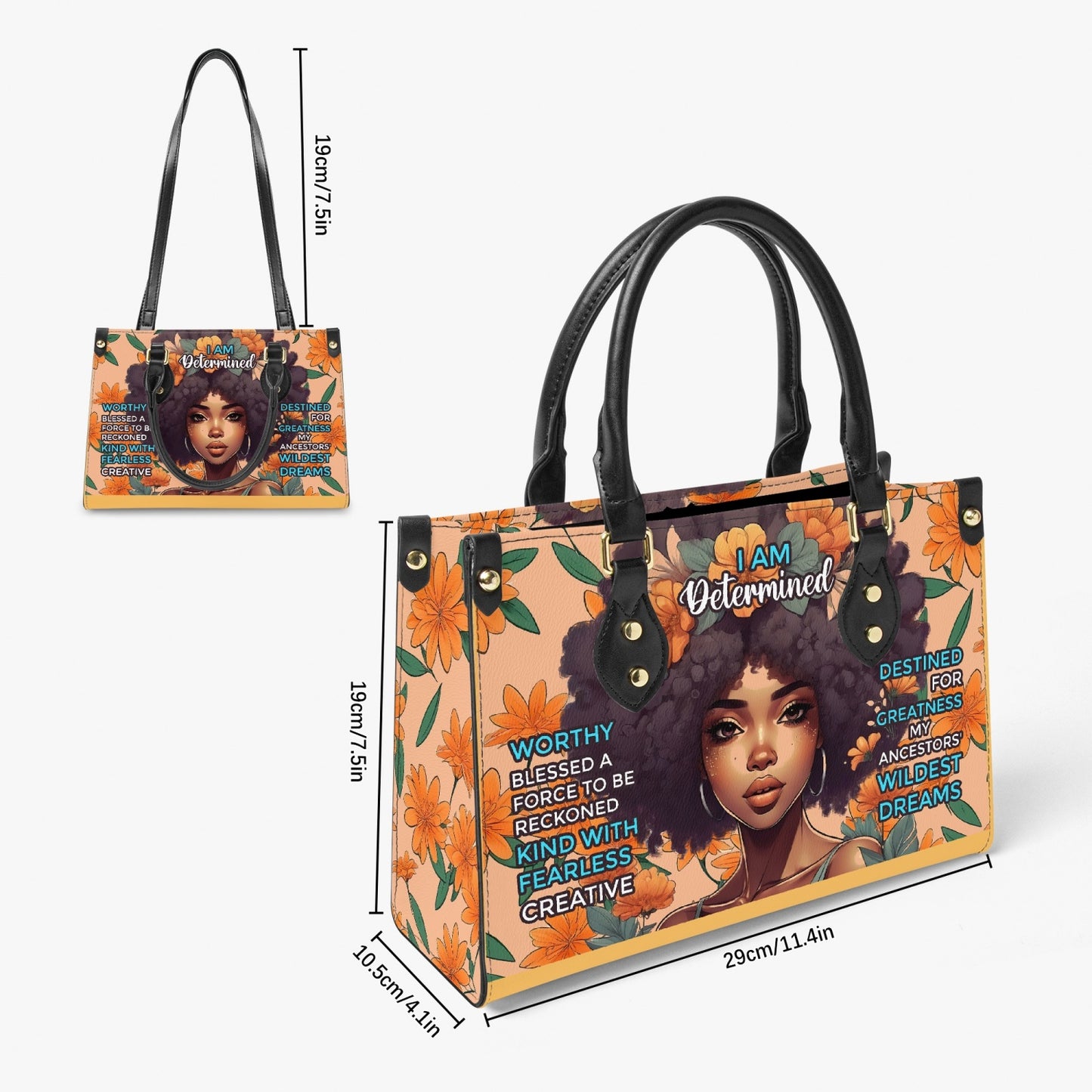 I am Determined - Women's Bespoke Bag - Long Strap